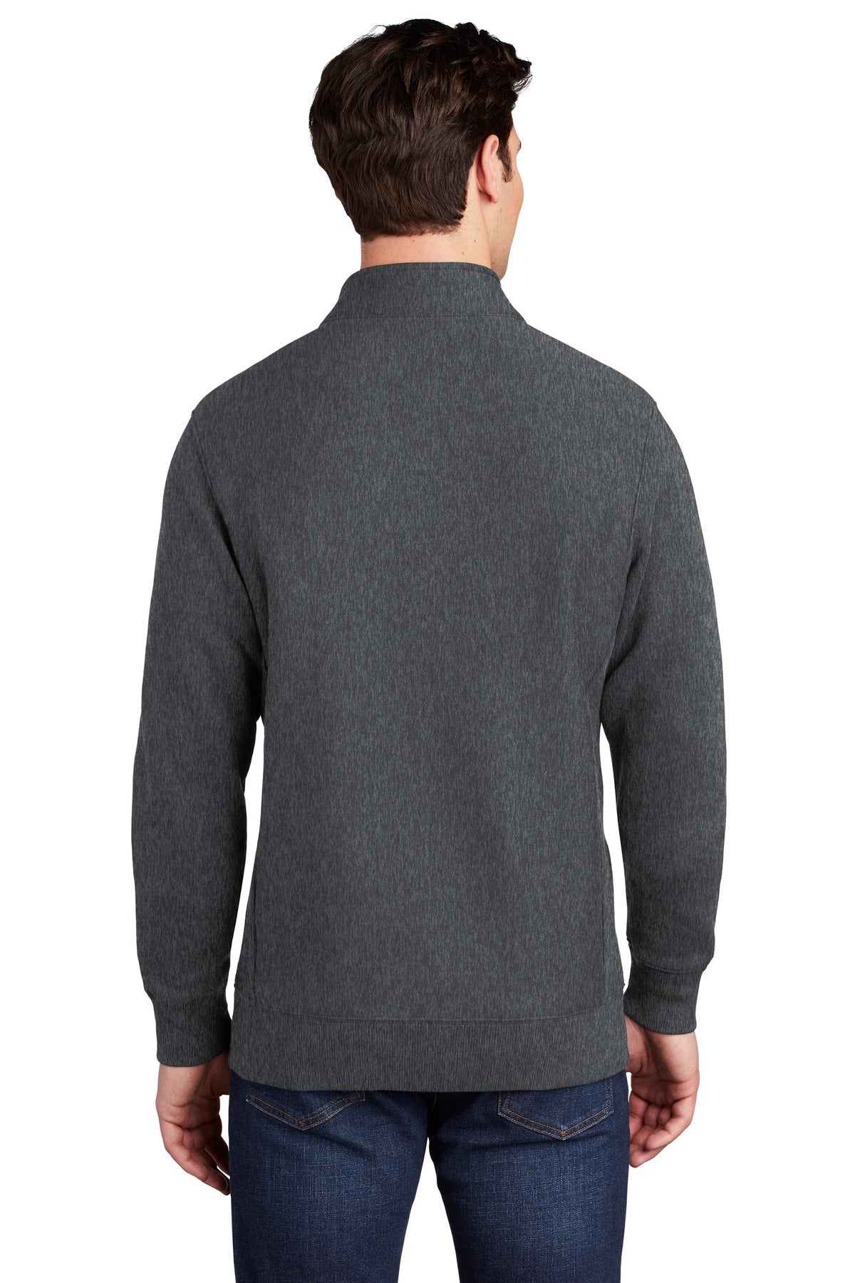 Graphite Hthr Sport-Tek Super Heavyweight Full-Zip Sweatshirt ST284