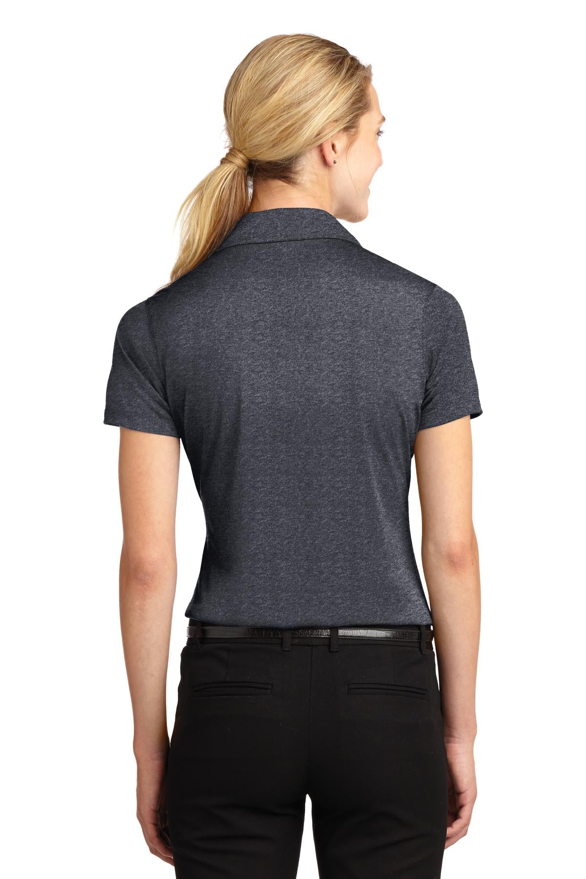 Graphite Hthr Sport-Tek Women's Heather Contender Polo. LST660