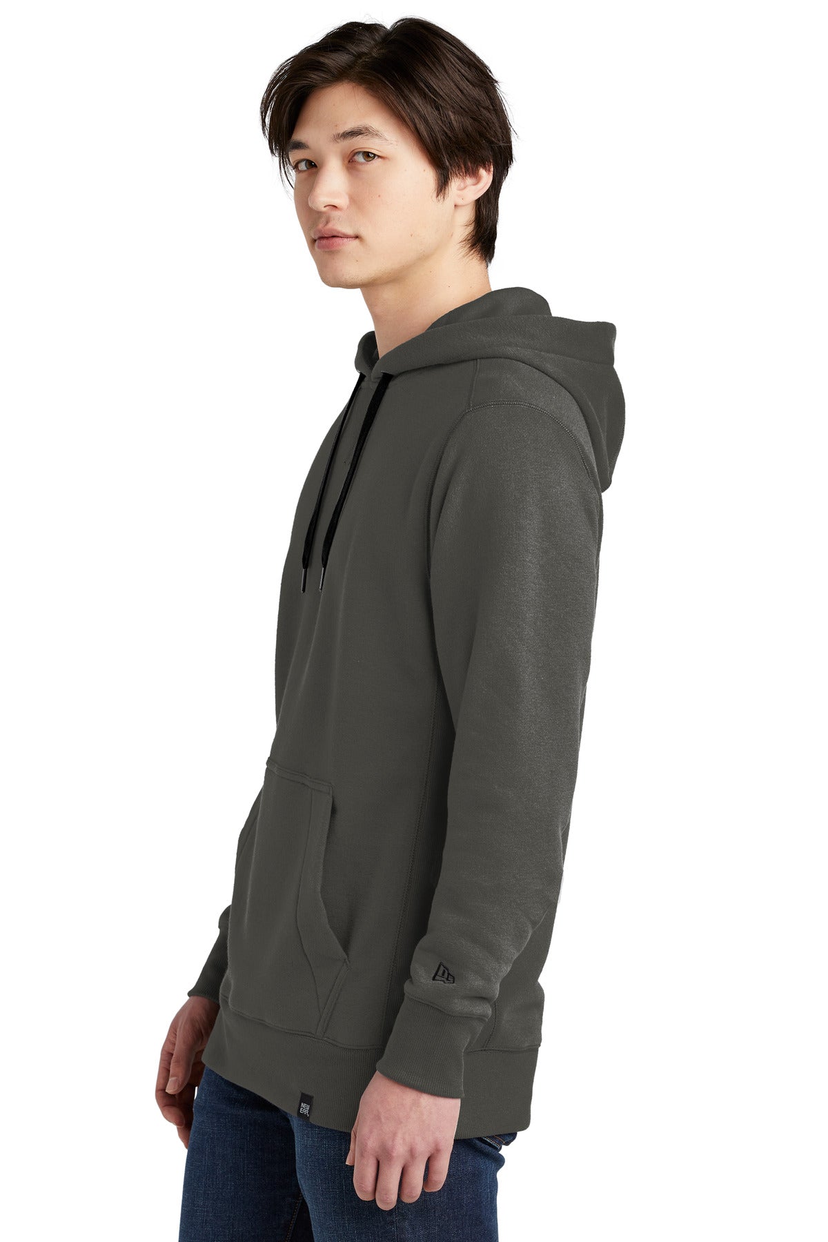 Graphite New Era French Terry Pullover Hoodie. NEA500