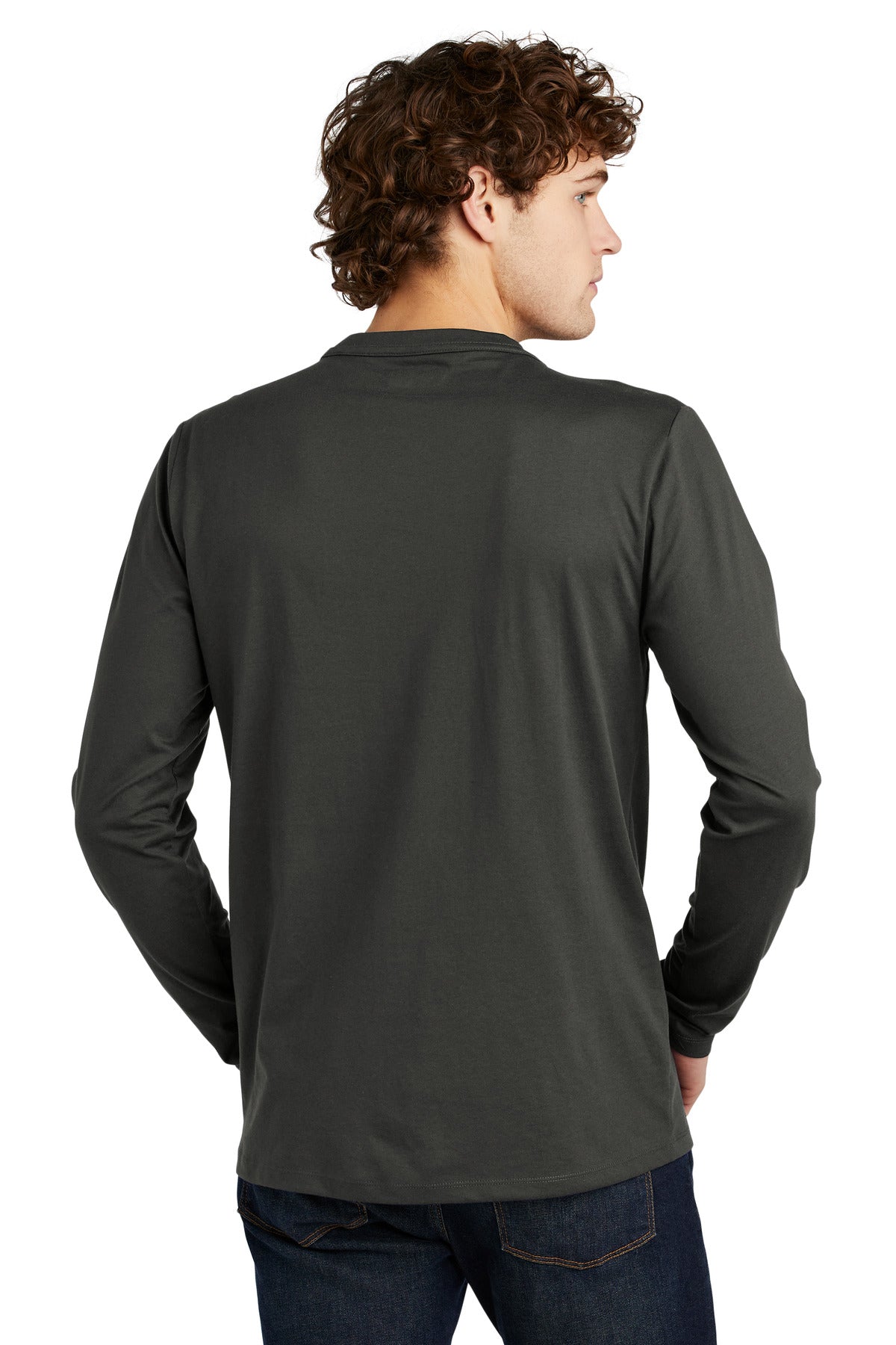 Graphite New Era Heritage Blend Long Sleeve Crew Tee. NEA102