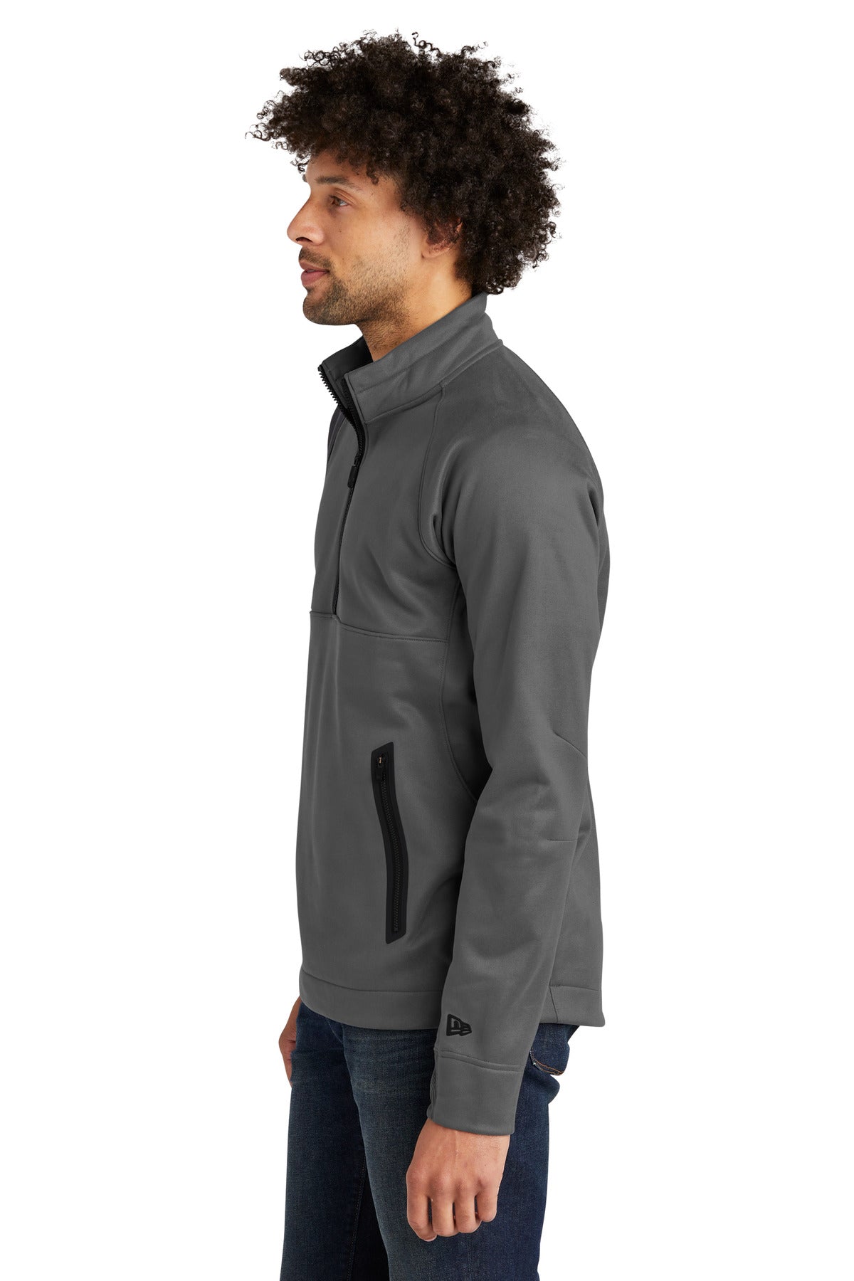 Graphite New Era Venue Fleece 1/4-Zip Pullover. NEA523