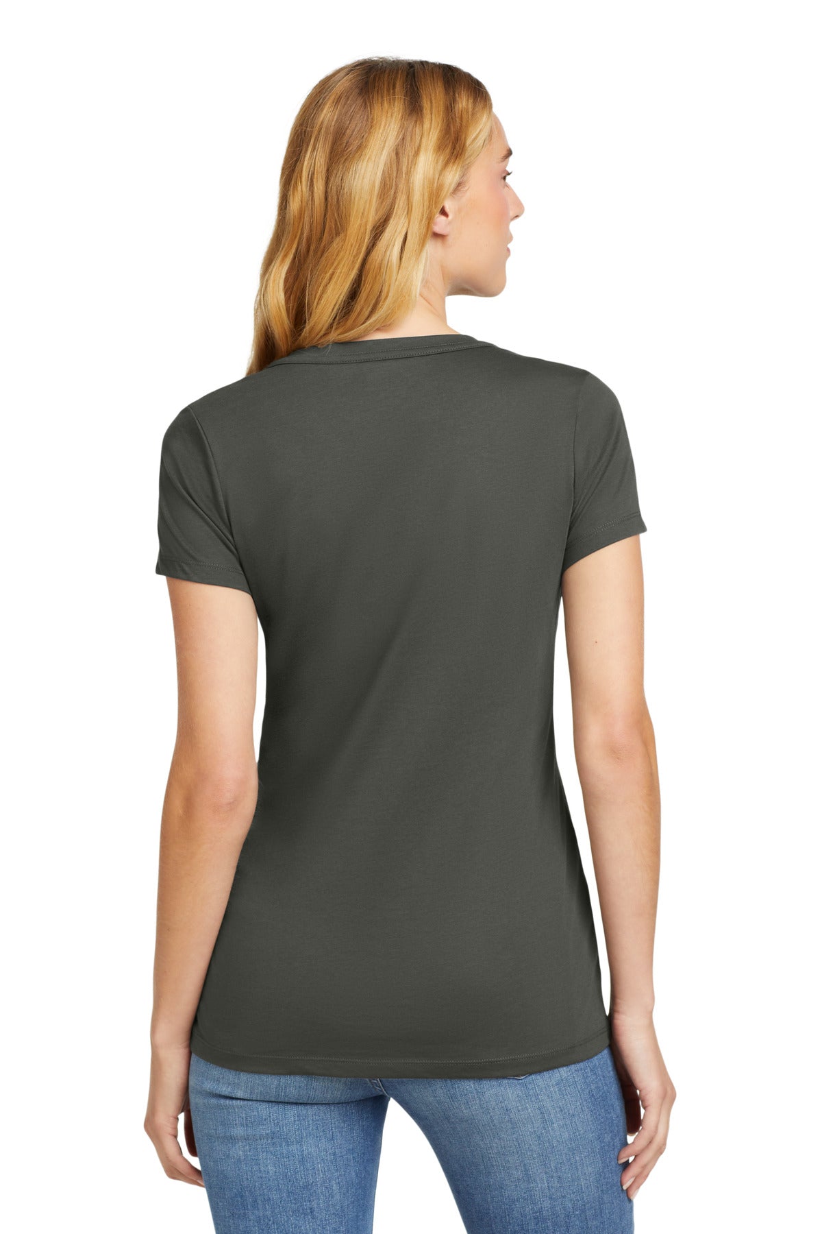 Graphite New Era Women's Heritage Blend V-Neck Tee. LNEA101