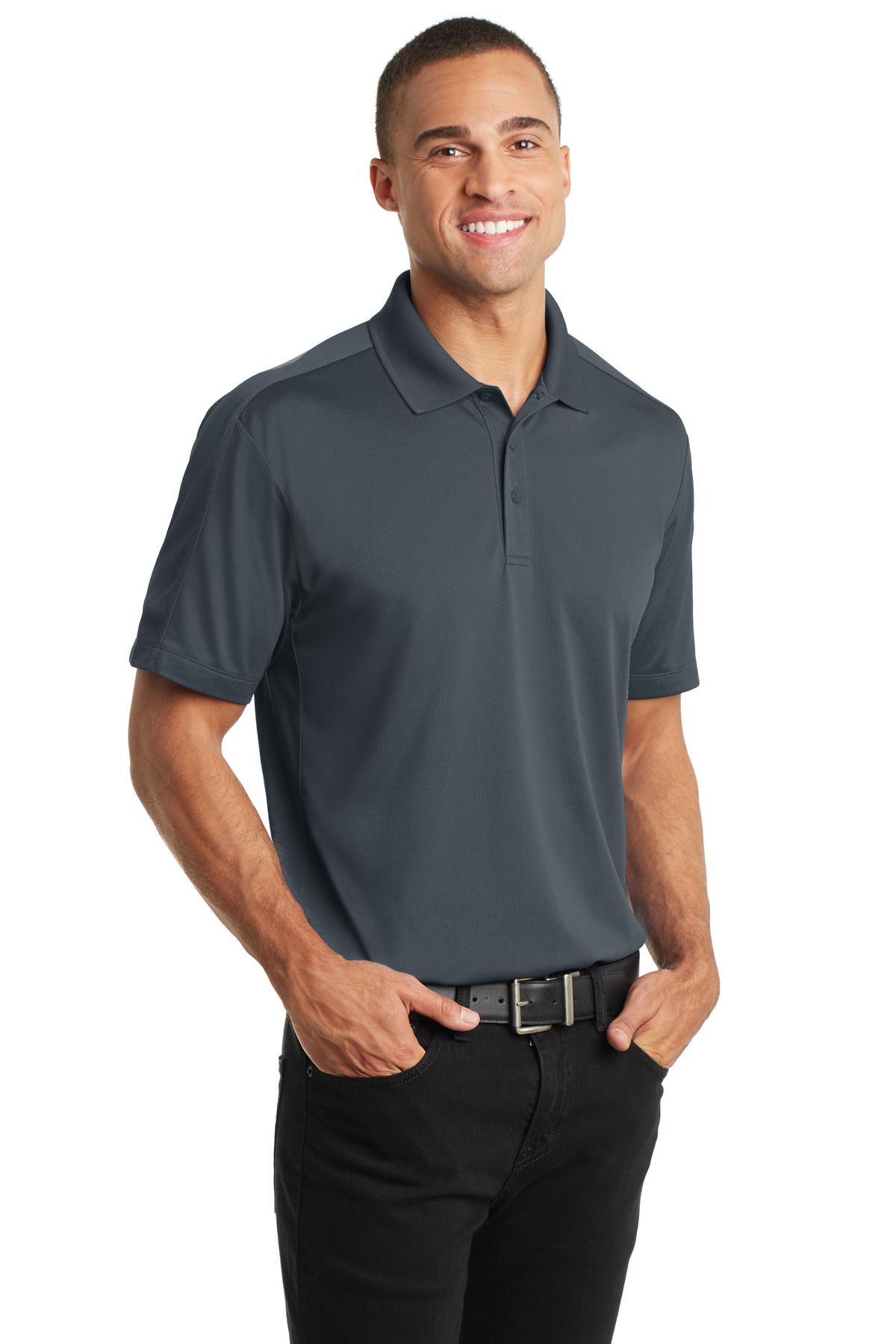 Graphite Port Authority Diamond Jacquard Polo. K569