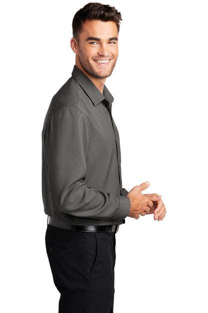 Graphite Port Authority Long Sleeve Performance Staff Shirt W401