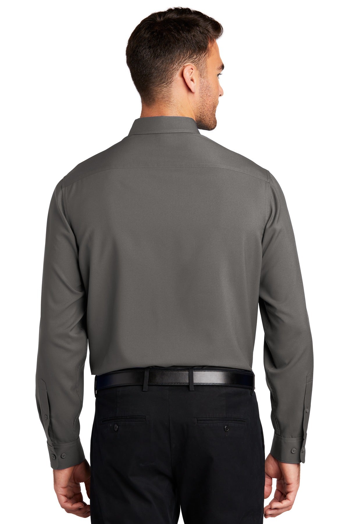 Graphite Port Authority Long Sleeve Performance Staff Shirt W401
