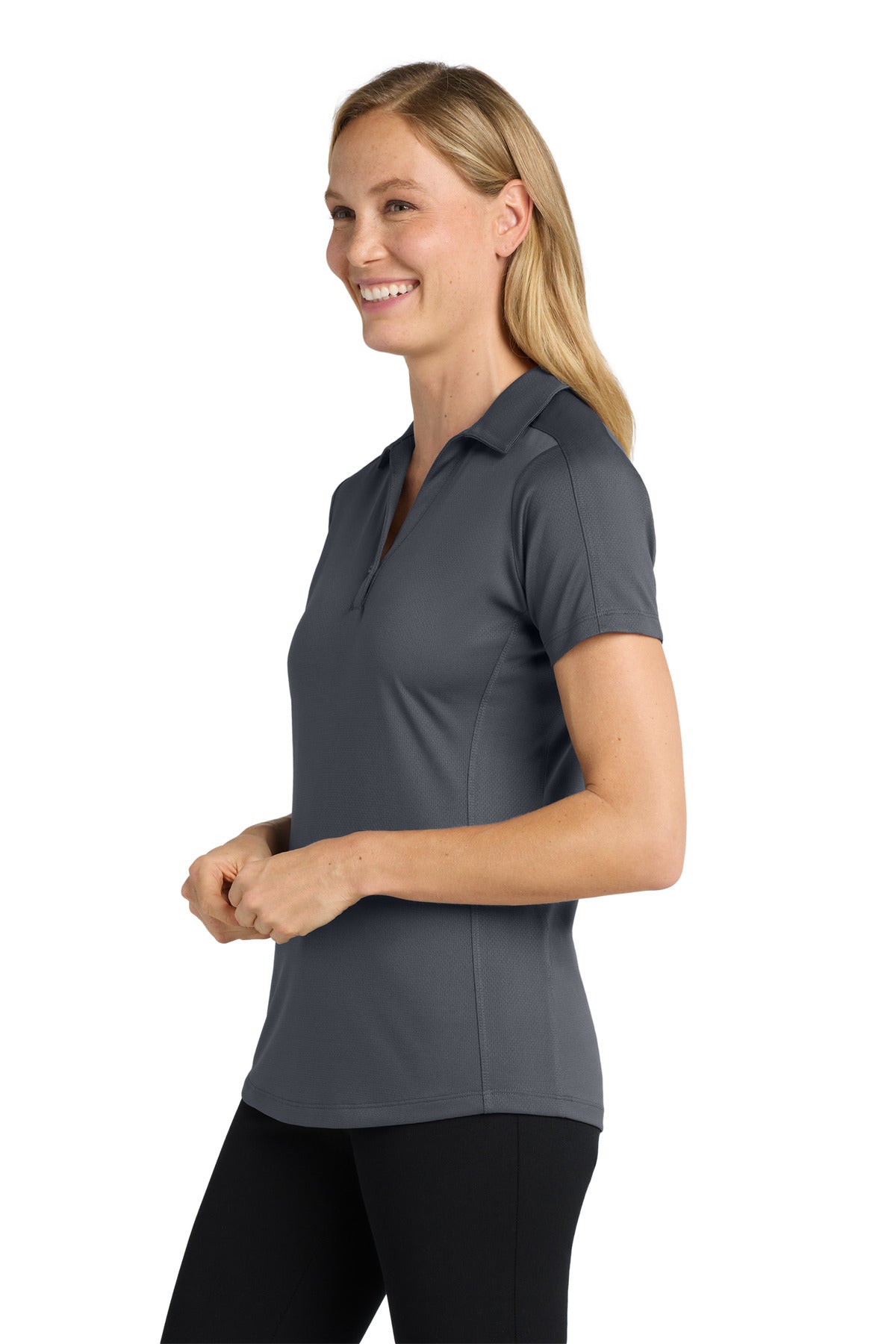 Graphite Port Authority Women's Diamond Jacquard Polo. L569