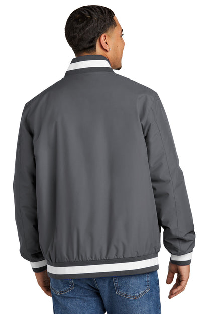 Graphite Sport-Tek Insulated Varsity Jacket JST58