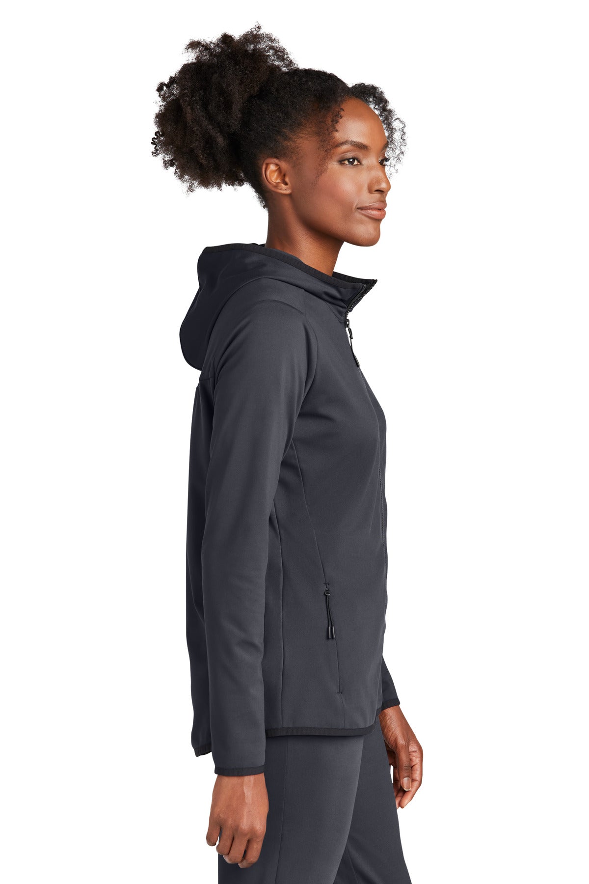 Graphite Sport-Tek Women's Circuit Hooded Full-Zip LST870