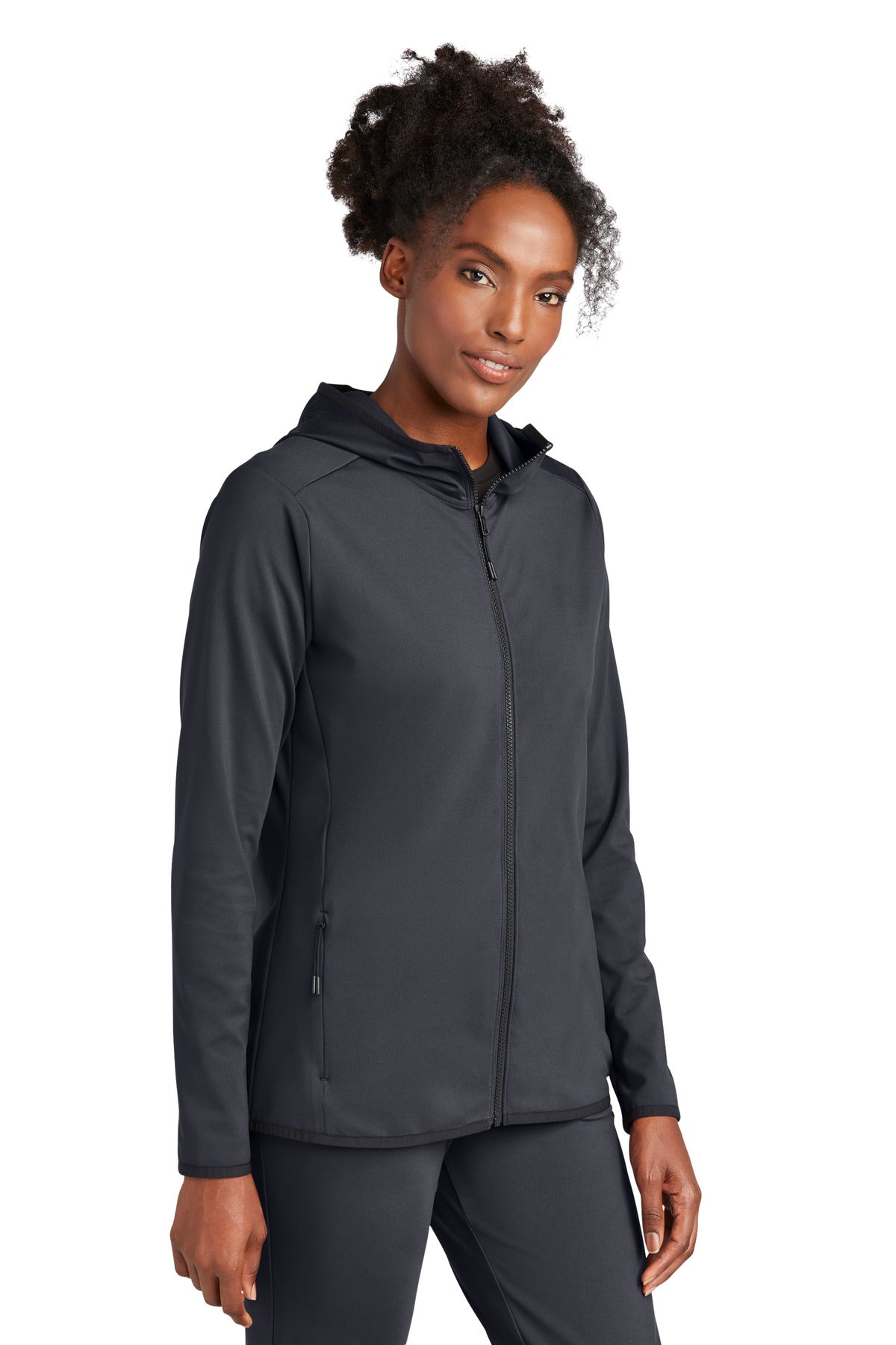 Graphite Sport-Tek Women's Circuit Hooded Full-Zip LST870