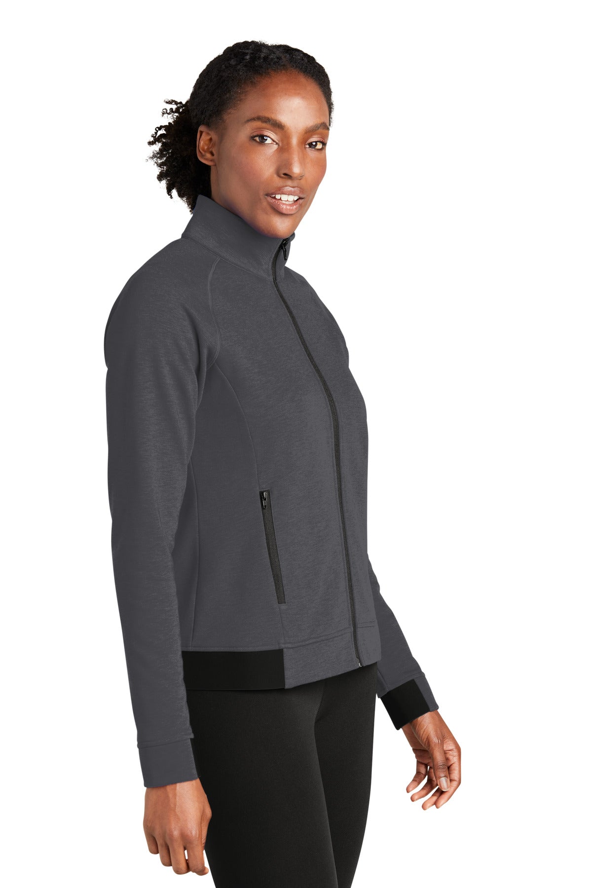 Graphite Sport-Tek Women's PosiCharge Strive Full-Zip LST570