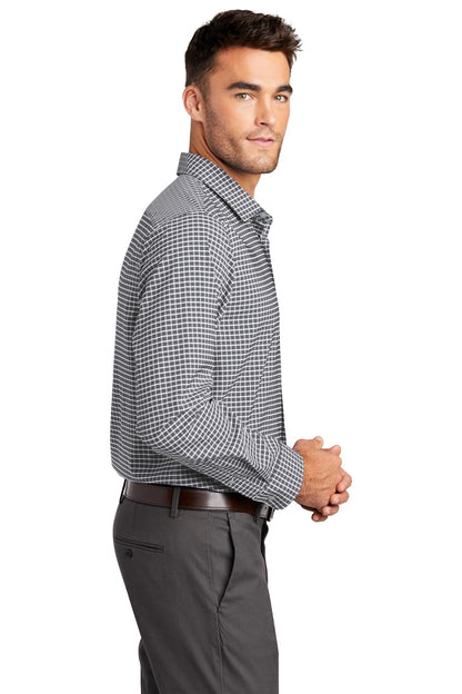 Graphite/White Port Authority City Stretch Shirt W680