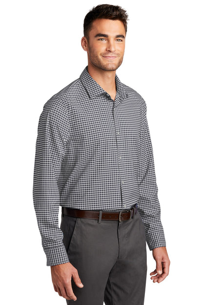 Graphite/White Port Authority City Stretch Shirt W680
