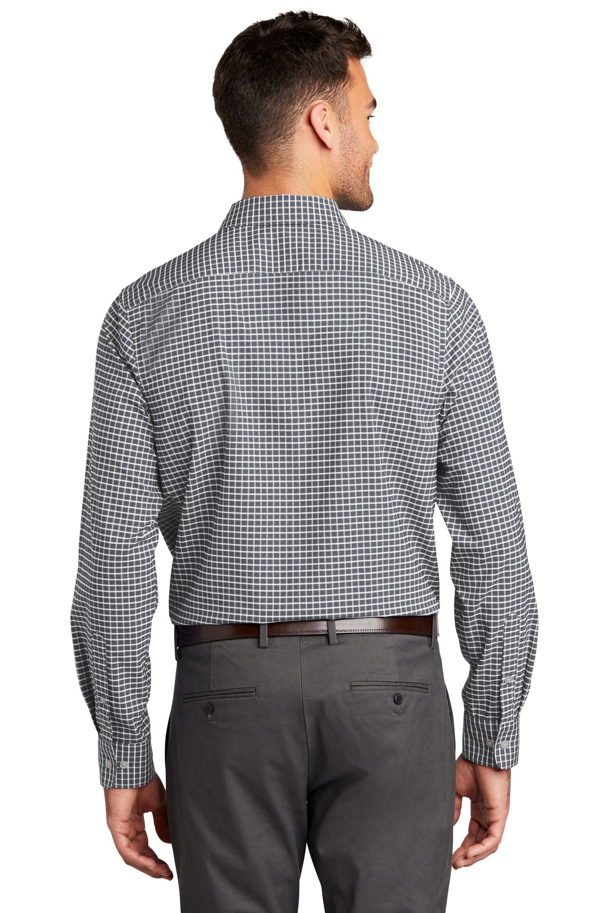 Graphite/White Port Authority City Stretch Shirt W680