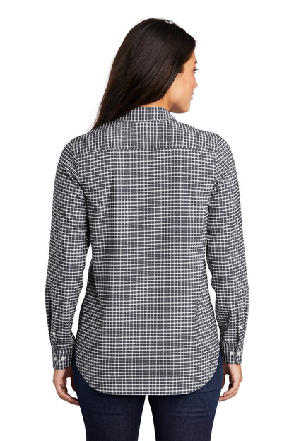 Graphite/White Port Authority Ladies City Stretch Tunic LW680