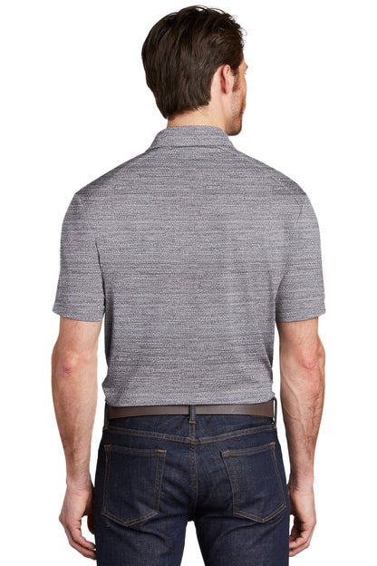 Graphite/White Port Authority Stretch Heather Polo K583