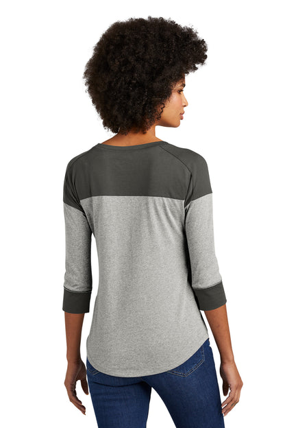 Graph/Lt GrphT New Era Women's Heritage Blend 3/4-Sleeve Baseball Raglan Tee. LNEA104