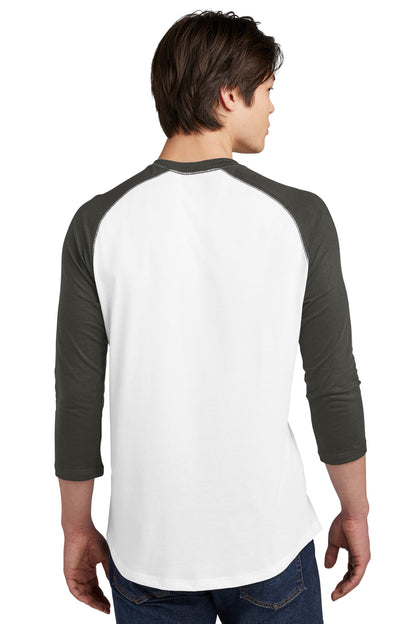 Graph/White New Era Heritage Blend 3/4-Sleeve Baseball Raglan Tee. NEA104