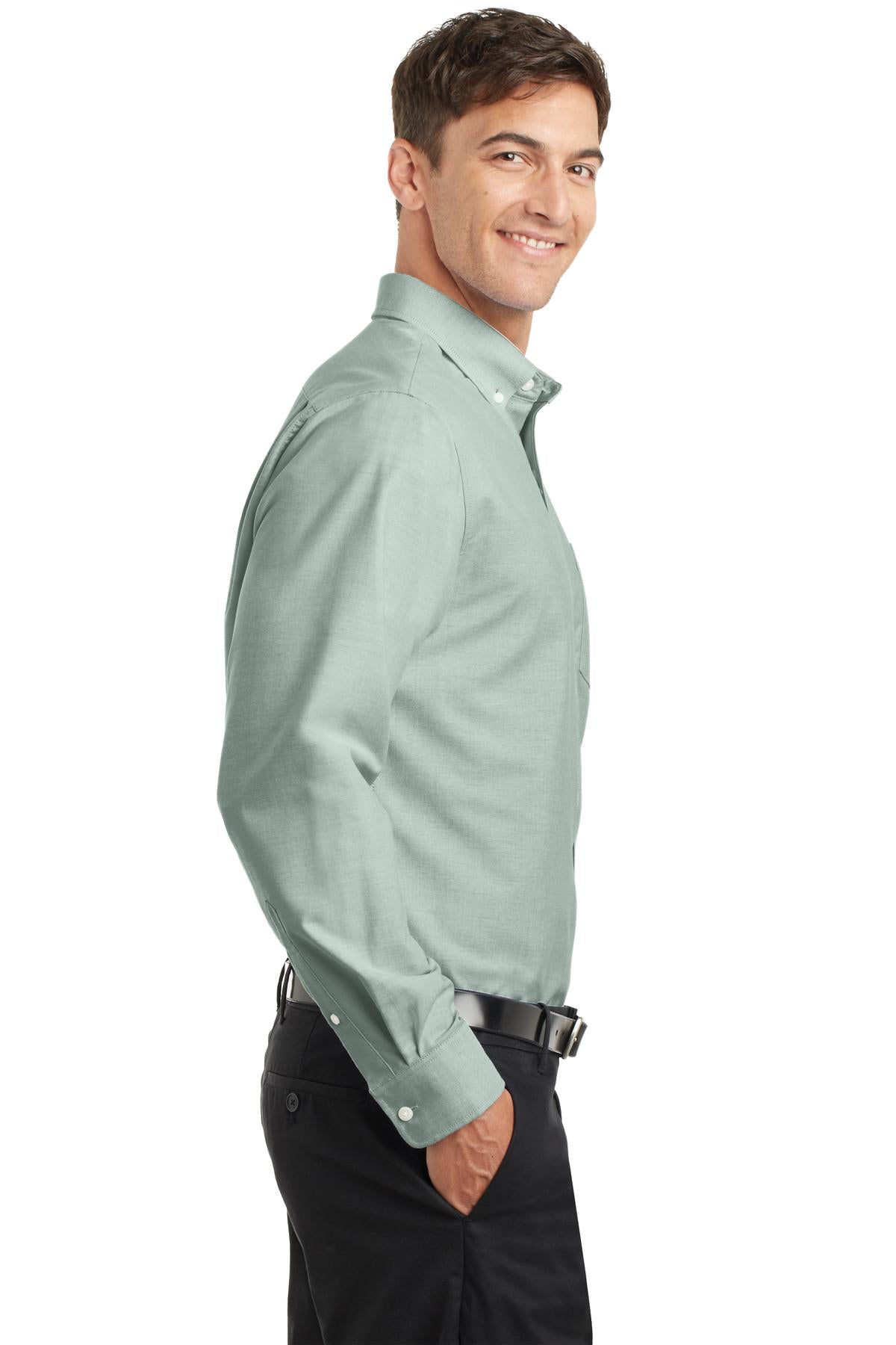 Green Port Authority SuperPro Oxford Shirt. S658