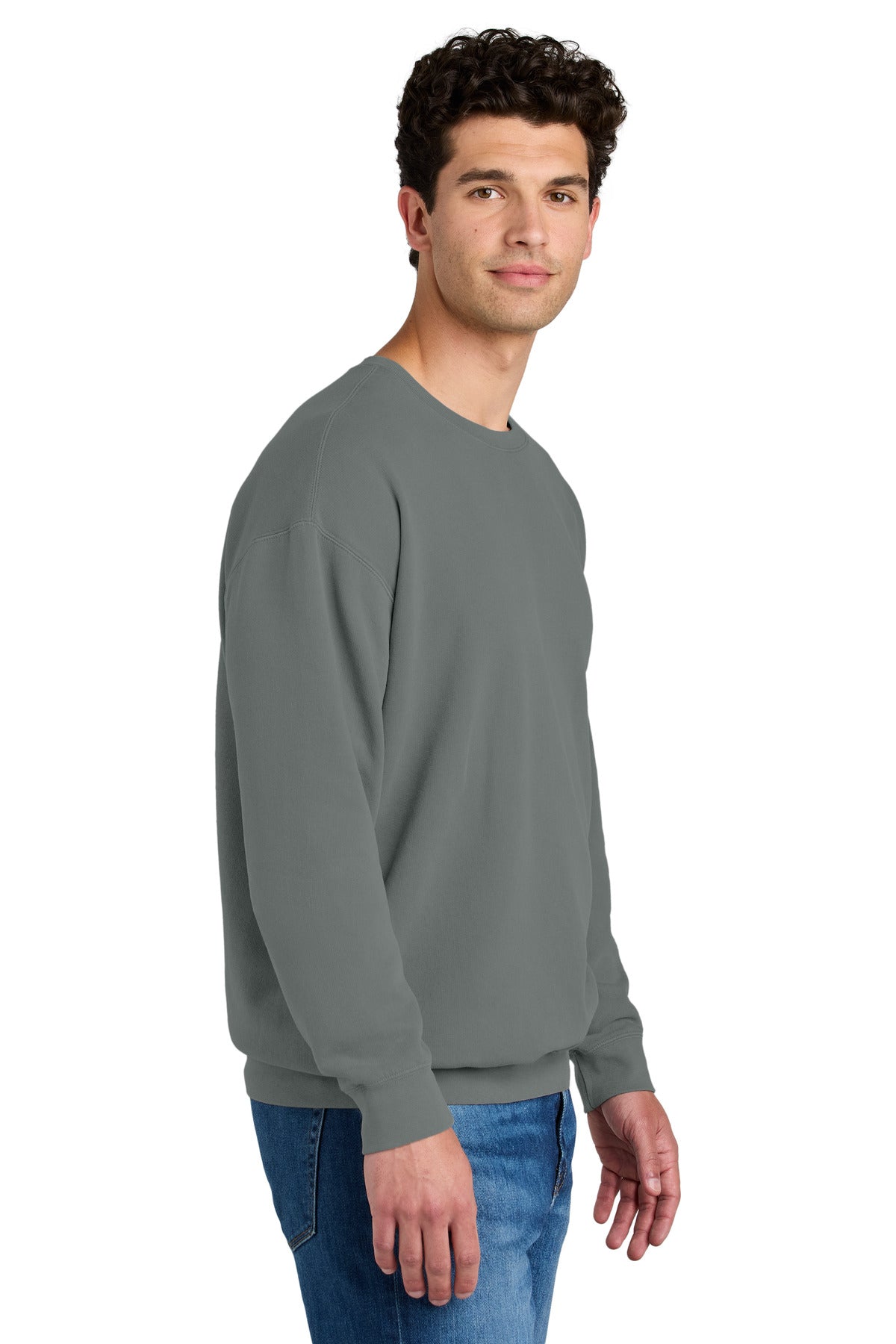 Grey Comfort Colors Lightweight Crewneck Sweatshirt 1466