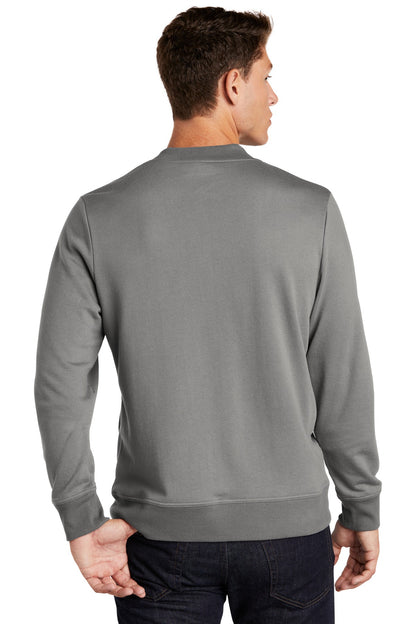 Grey Concrete Sport-Tek Lightweight French Terry Bomber. ST274