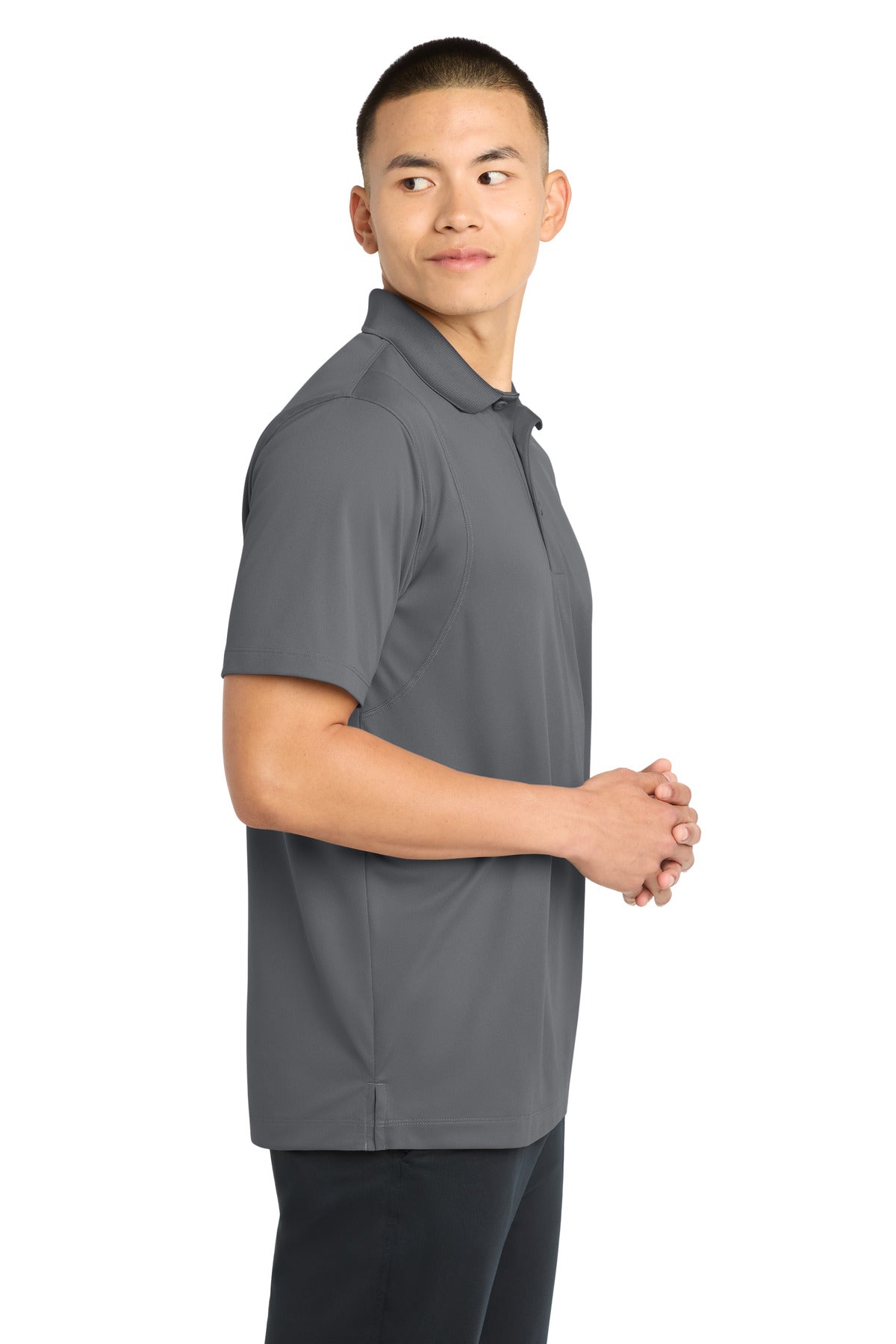 Grey Concrete Sport-Tek Tall Micropique Sport-Wick Polo. TST650