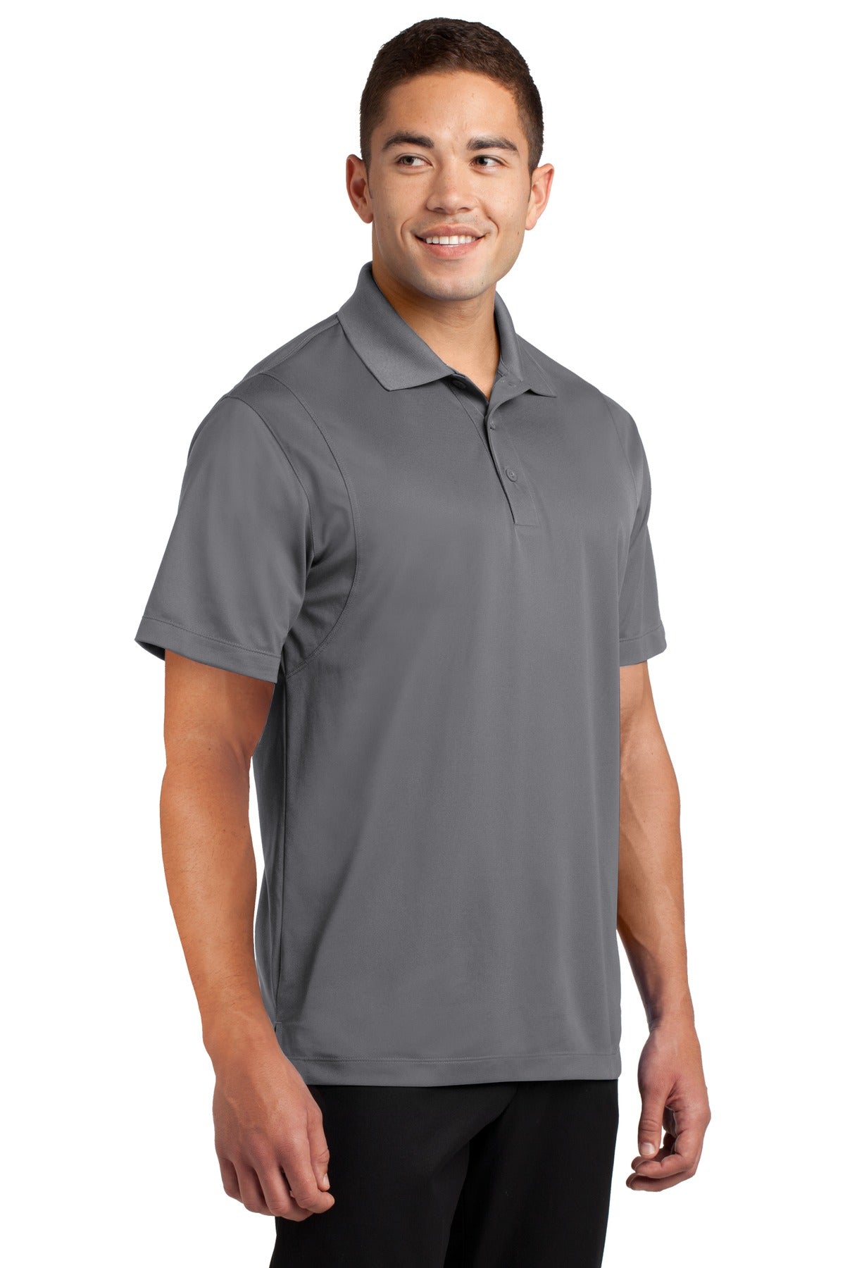 Grey Concrete Sport-Tek Tall Micropique Sport-Wick Polo. TST650