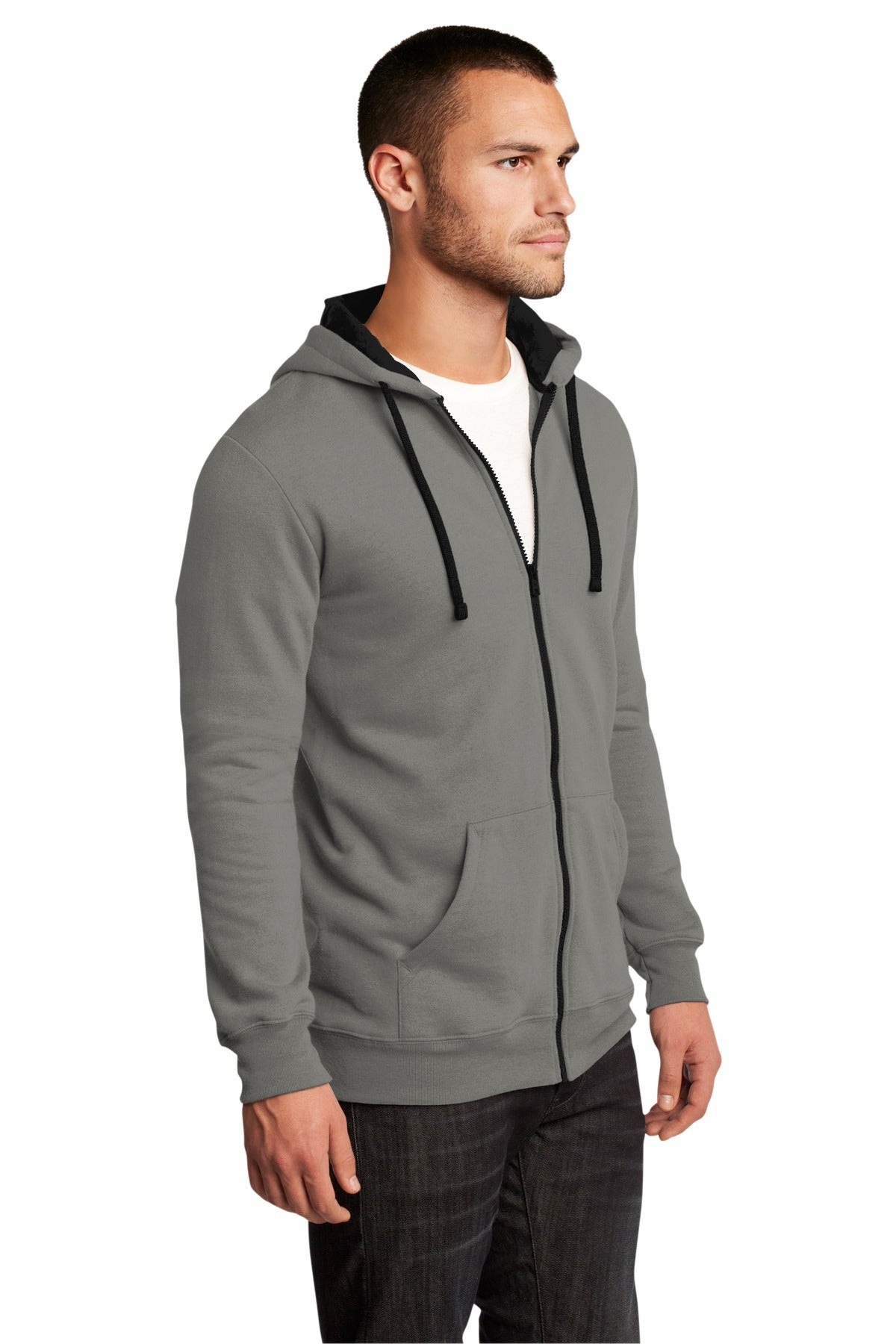 Grey District The Concert Fleece Full-Zip Hoodie. DT800
