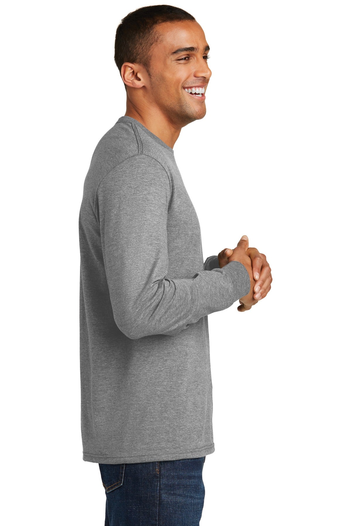 Grey Frost District Perfect Tri Long Sleeve Tee . DM132