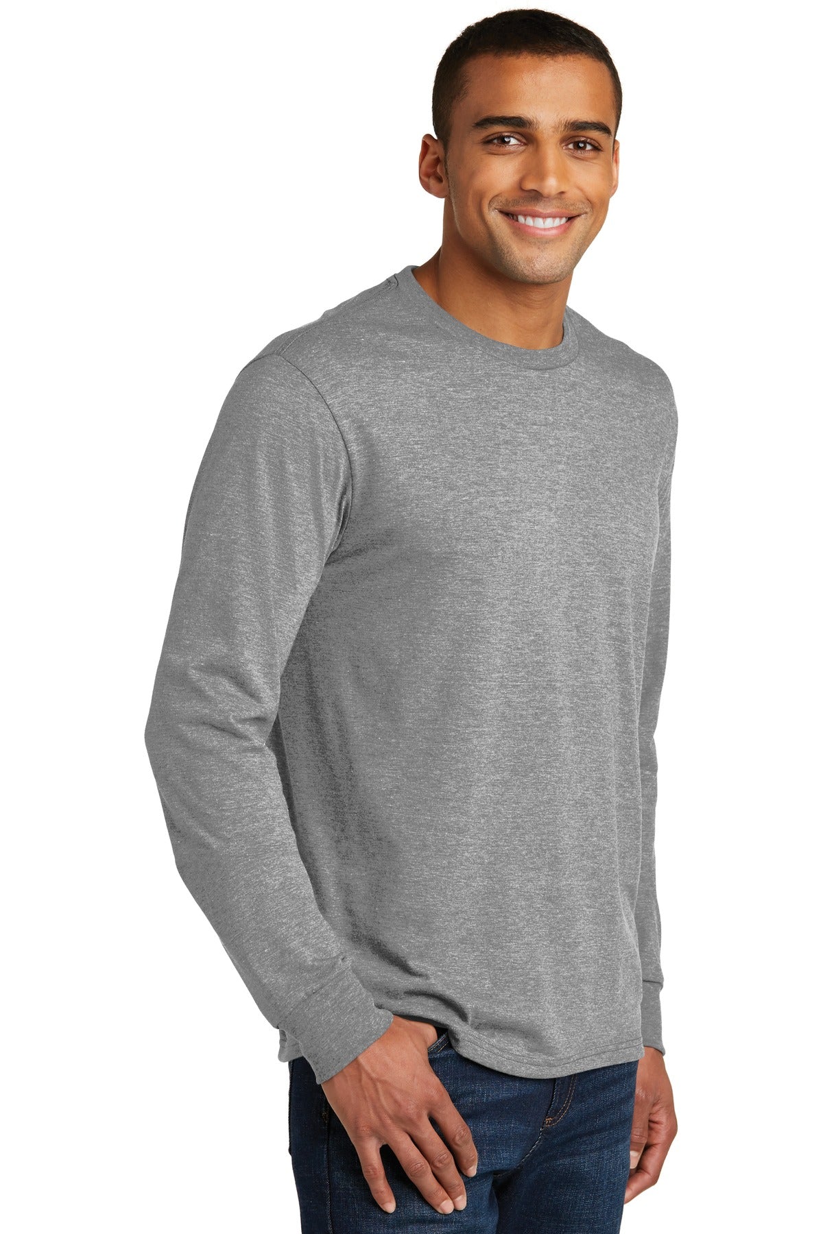 Grey Frost District Perfect Tri Long Sleeve Tee . DM132