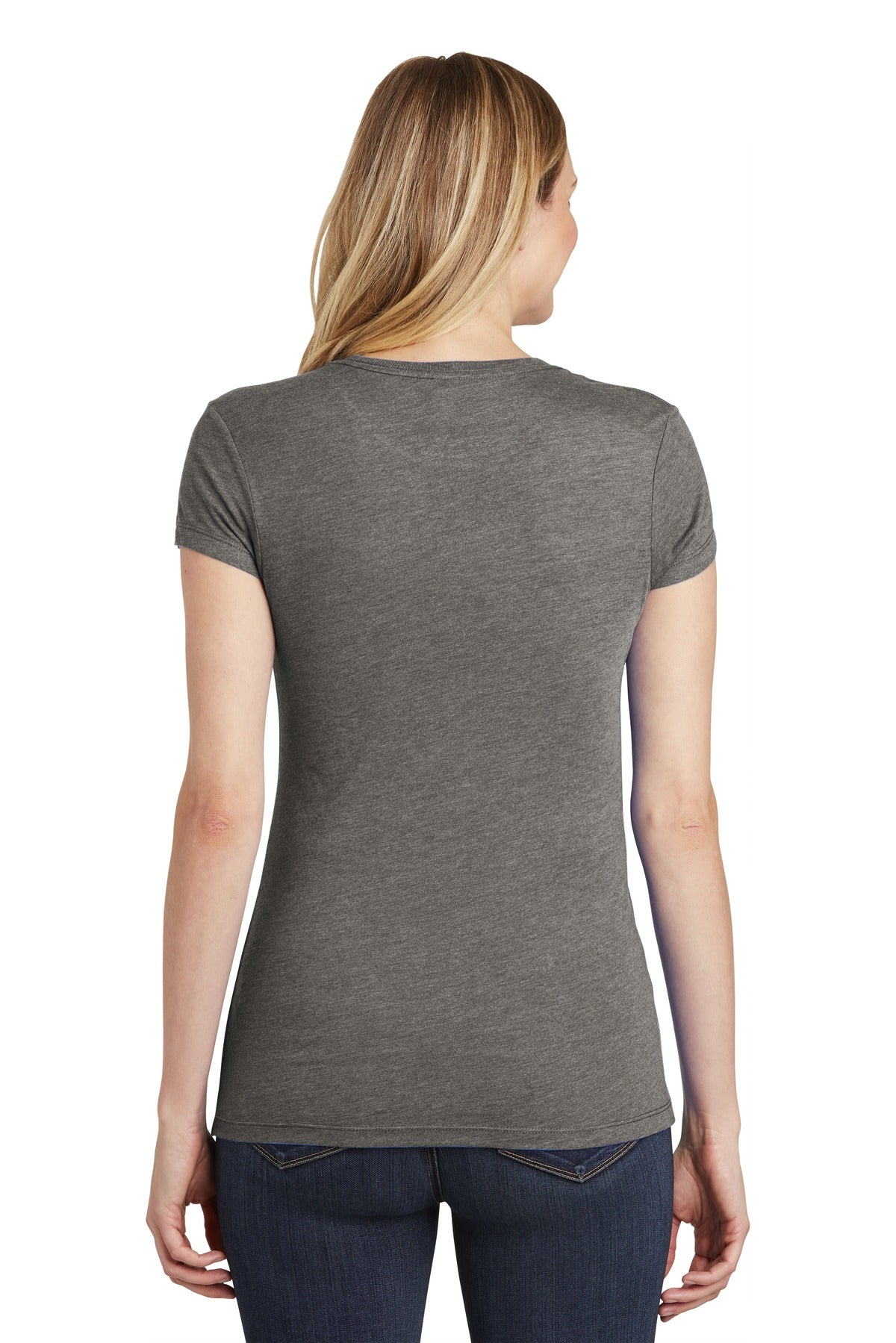 Grey Frost District Women's Fitted Perfect Tri Tee. DT155