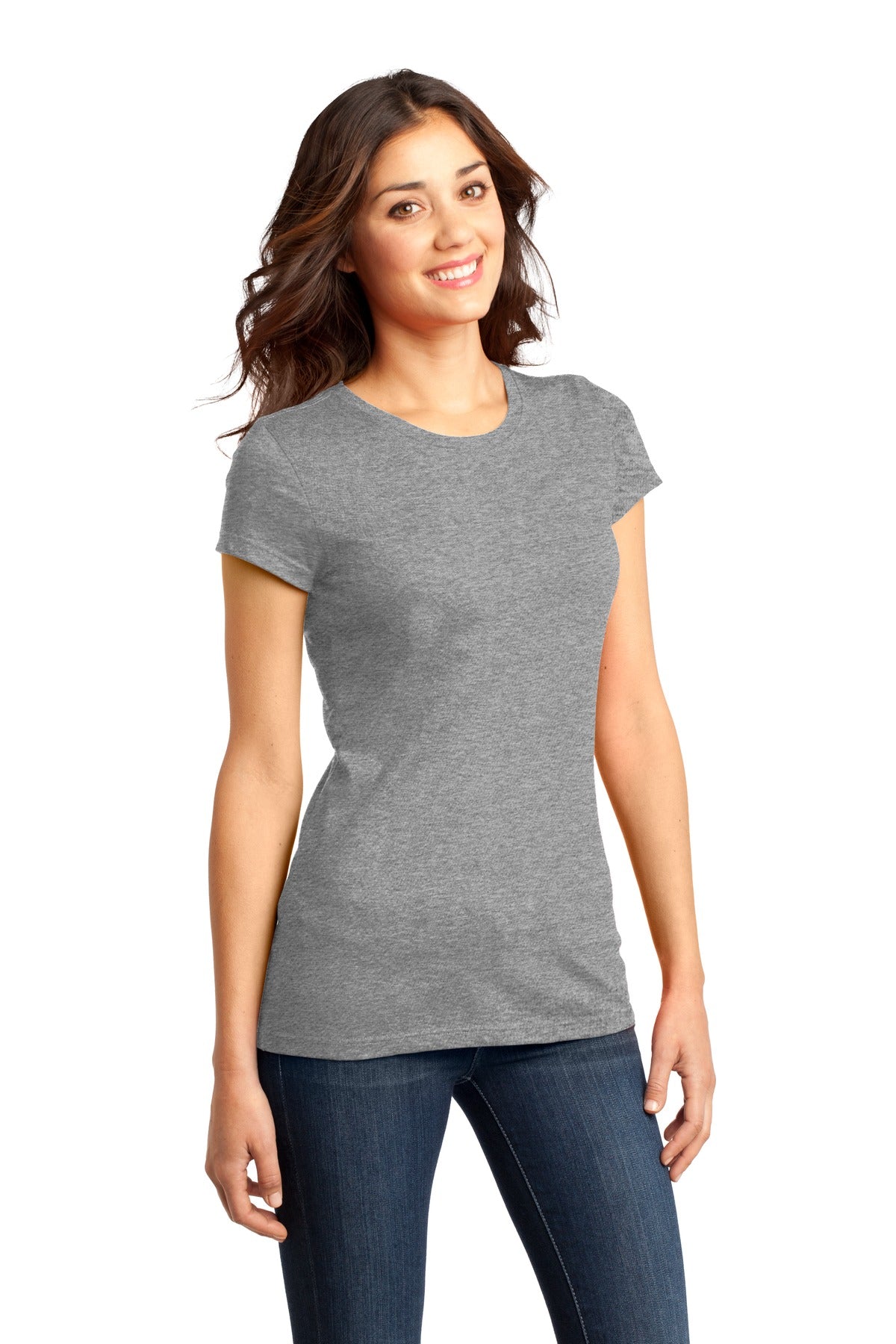 Grey Frost District Women's Fitted Very Important Tee . DT6001