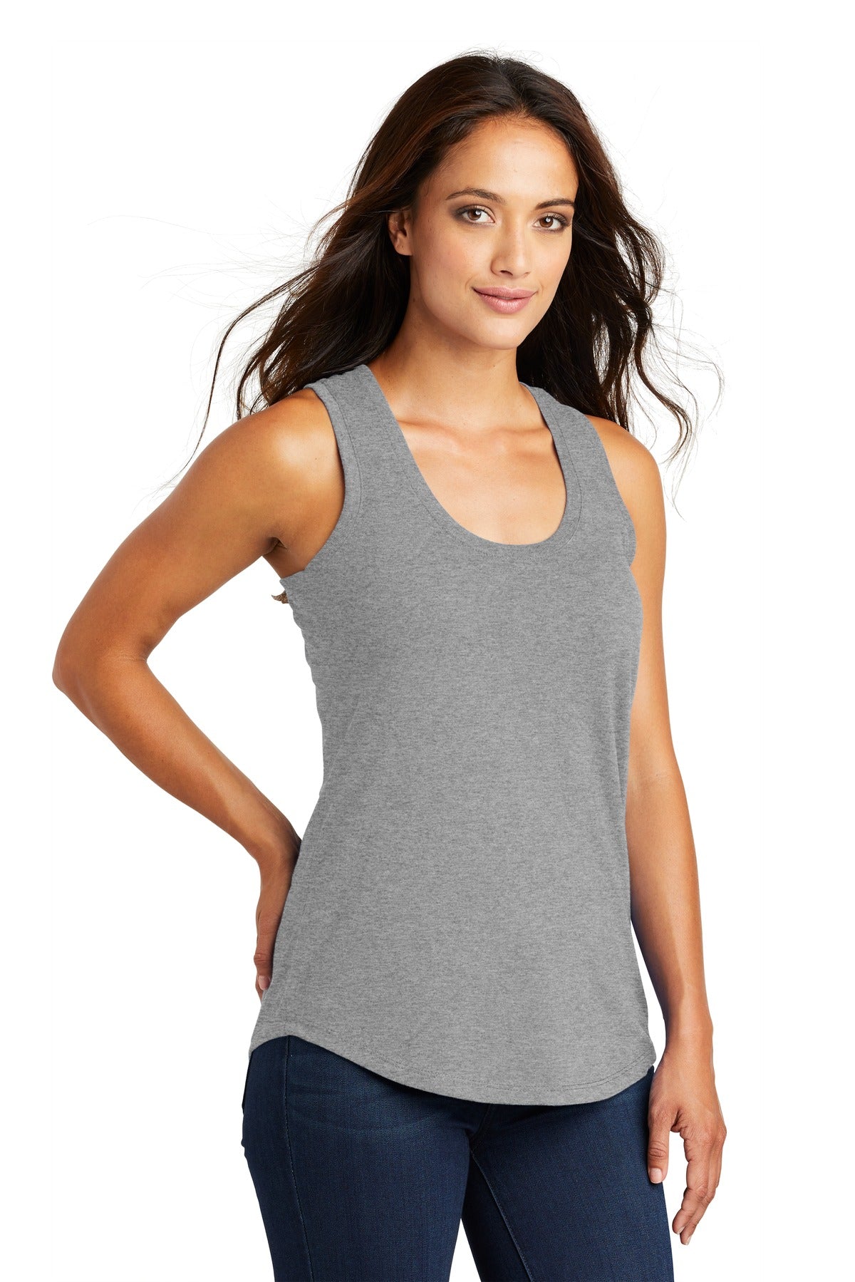 Grey Frost District Women's Perfect Tri Racerback Tank. DM138L