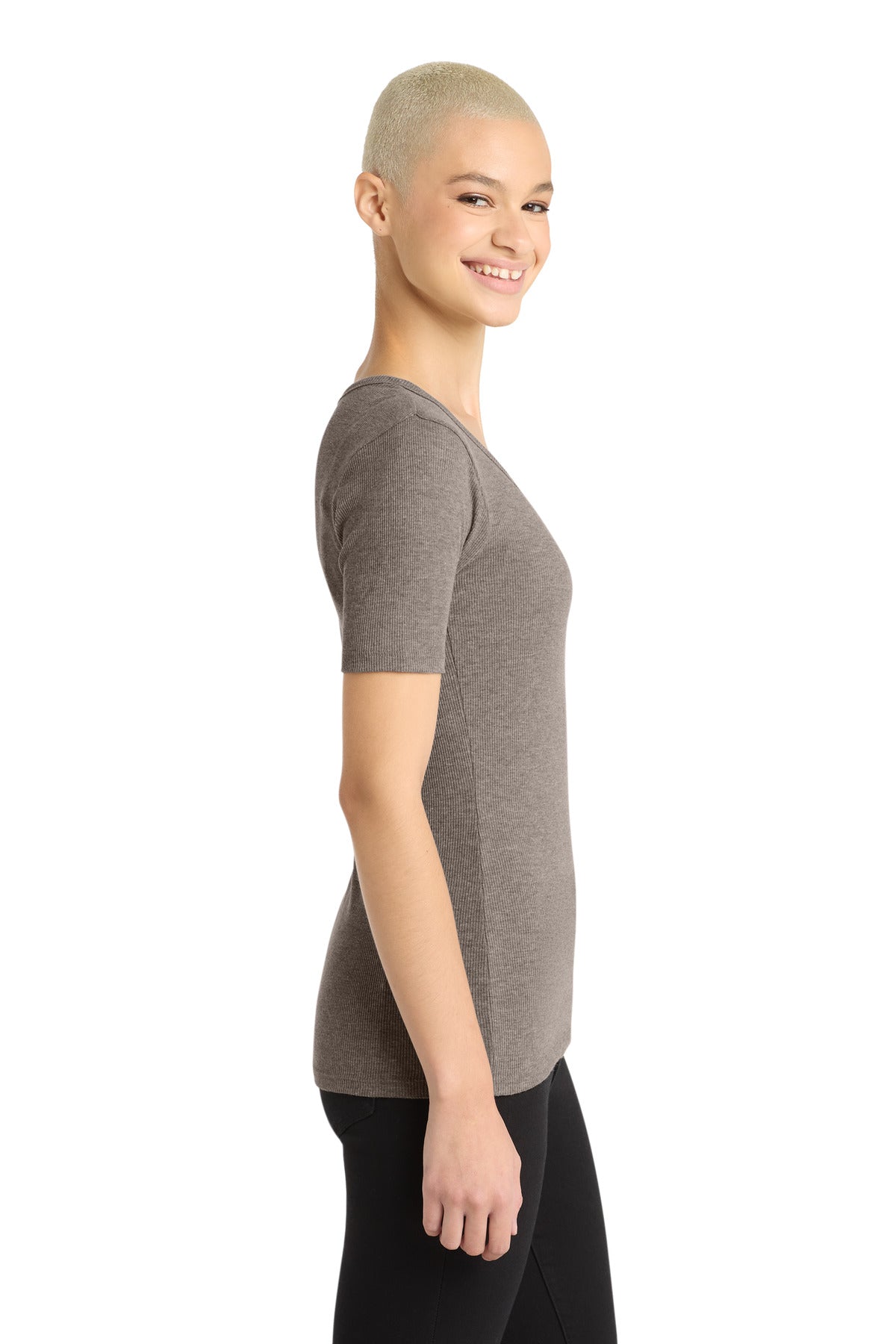 Grey Frost District Women's V.I.T. Rib Scoop Neck Tee DT6020