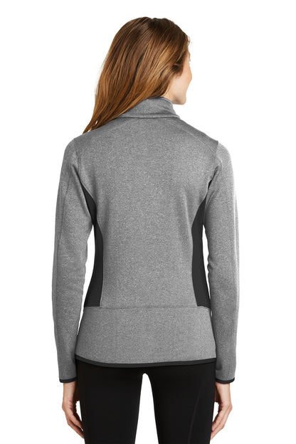Grey Heather Eddie Bauer Women's Full-Zip Heather Stretch Fleece Jacket. EB239