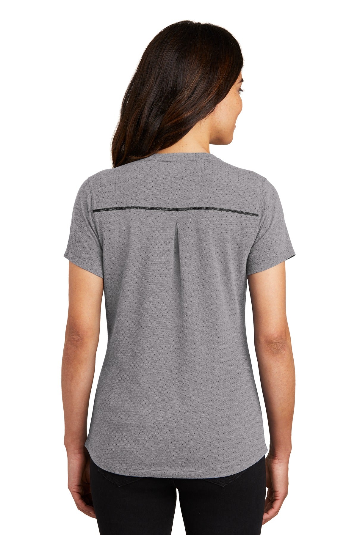 Grey Hthr OGIO Women's Tread Henley. LOG136