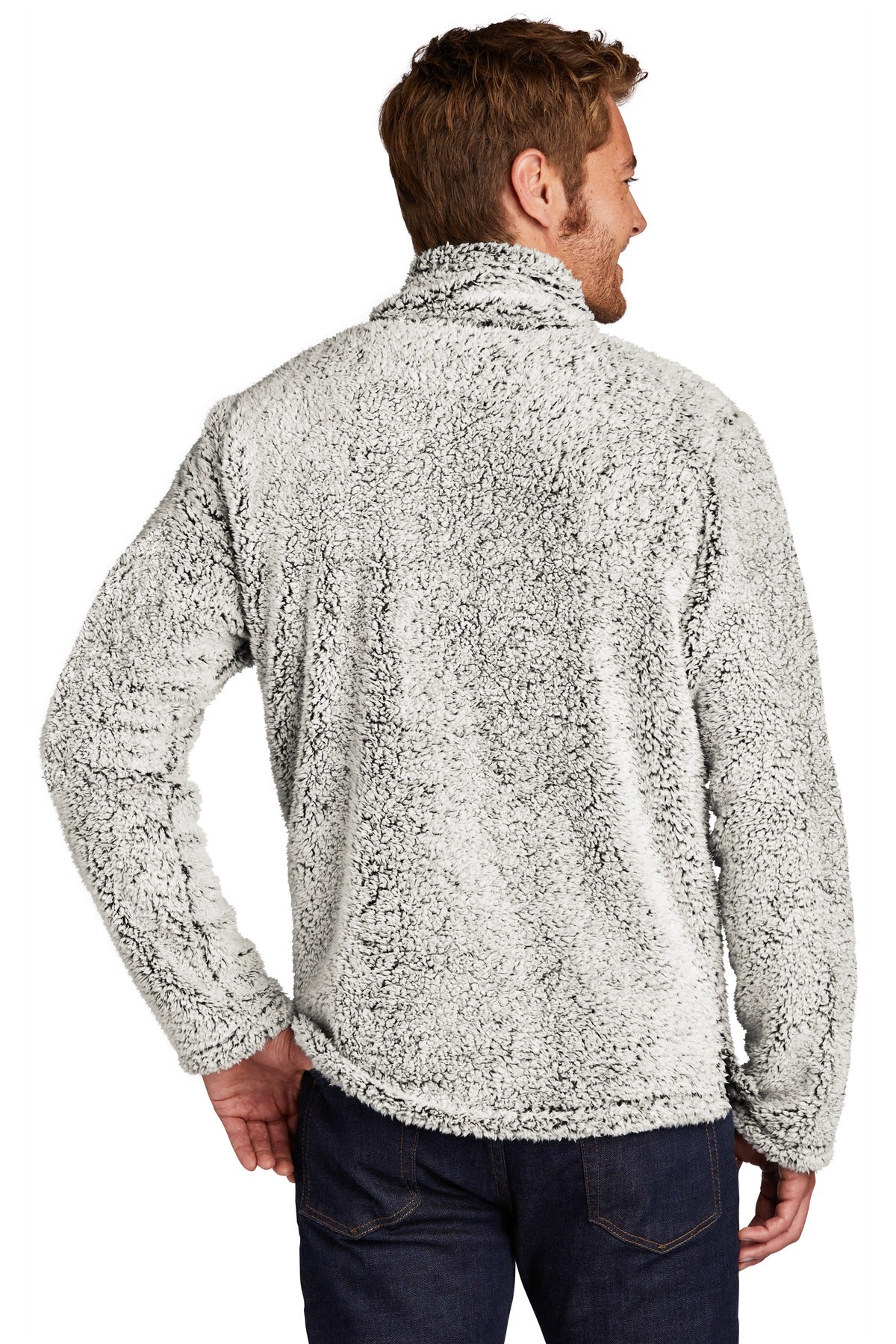 Grey Hthr Port Authority Cozy 1/4-Zip Fleece F130