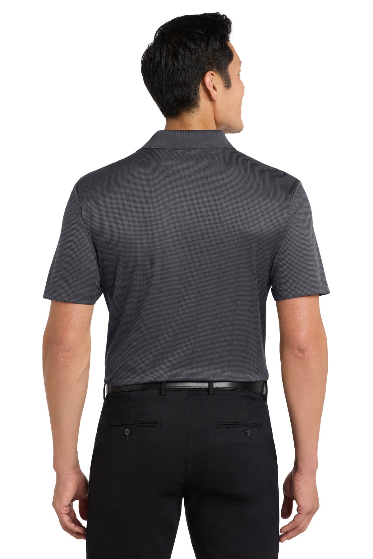 Grey Smoke Port Authority Performance Fine Jacquard Polo. K528