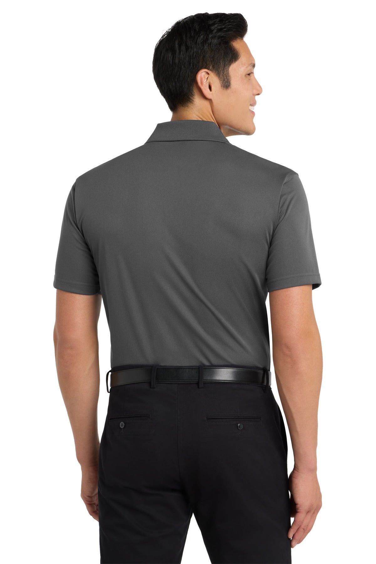 Grey Smoke Port Authority Tall Tech Pique Polo. TLK527