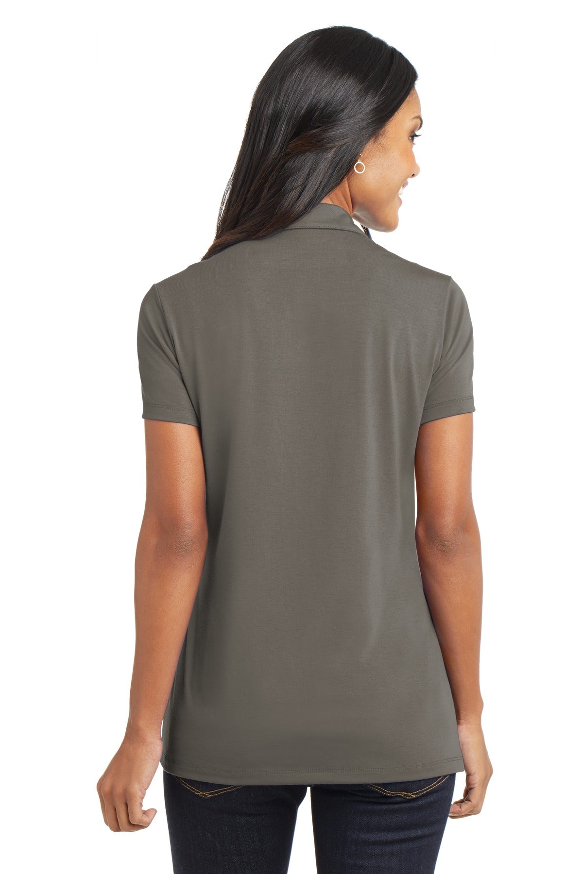 Grey Smoke Port Authority Women's Cotton Touch Performance Polo. L568