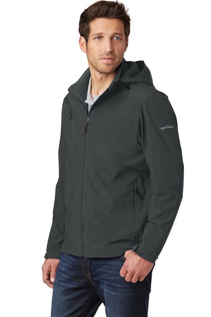 Grey Steel Eddie Bauer Hooded Soft Shell Parka. EB536