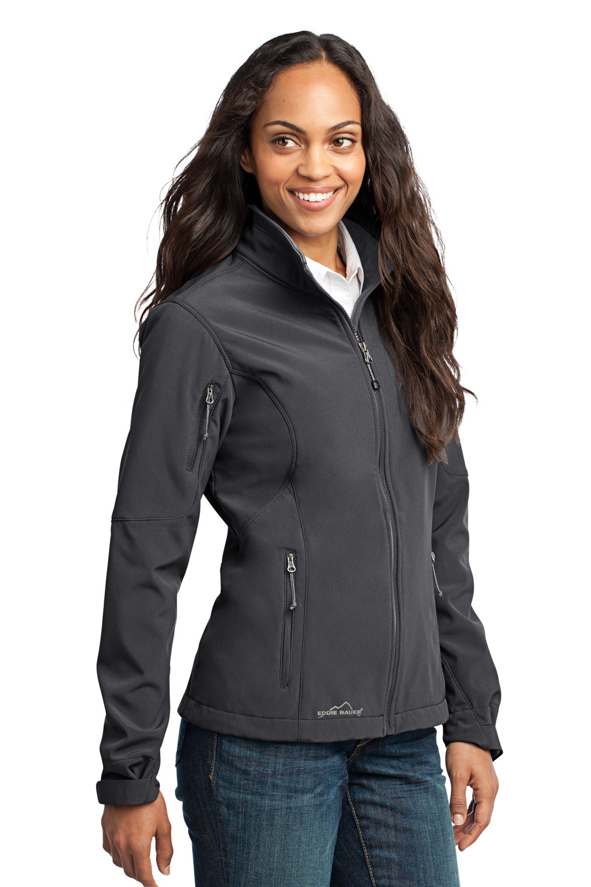 Grey Steel Eddie Bauer Women's Soft Shell Jacket. EB531