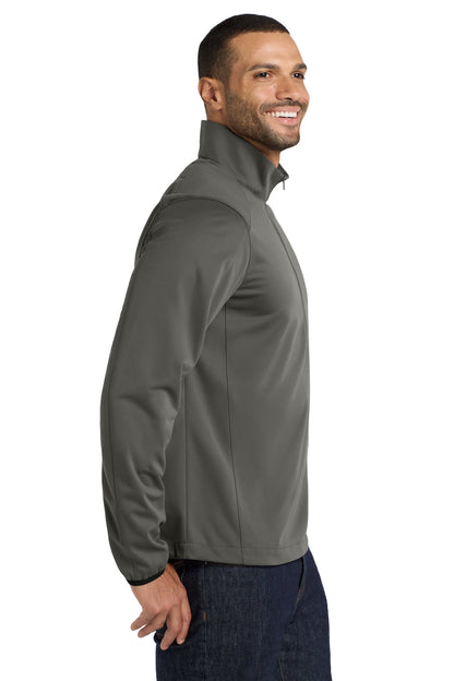 Grey Steel Port Authority Active 1/2-Zip Soft Shell Jacket. J716
