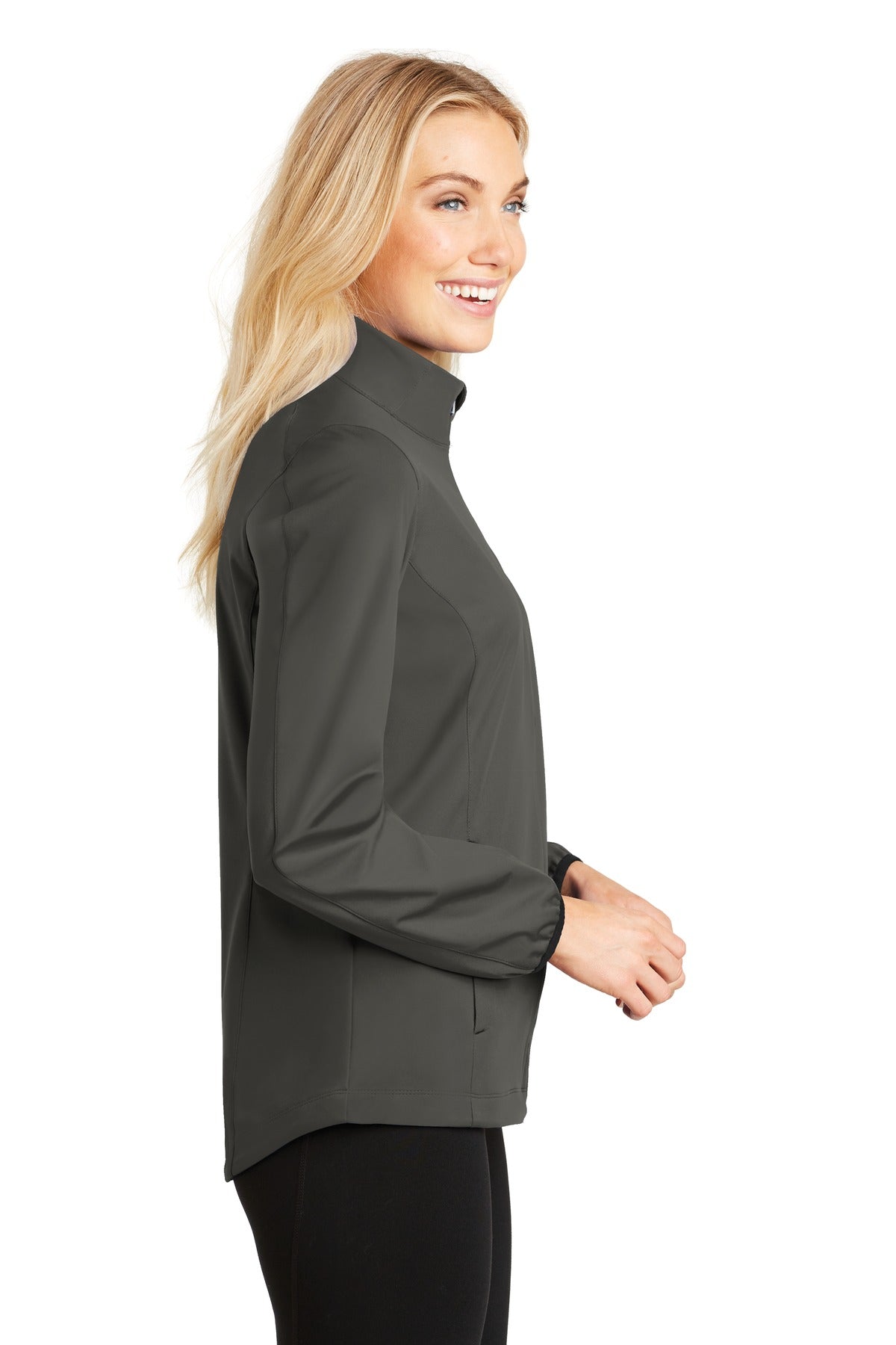 Grey Steel Port Authority Women's Active Soft Shell Jacket. L717