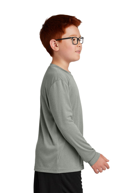 GryConHthr Sport-Tek Youth Long Sleeve PosiCharge Competitor Tee. YST350LS