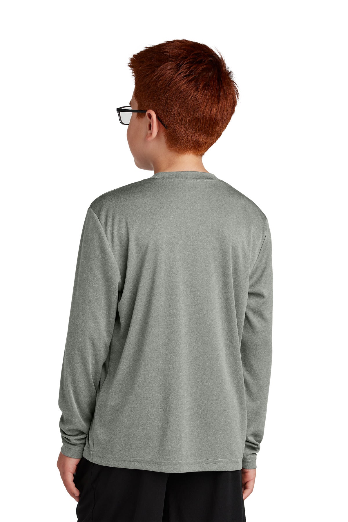 GryConHthr Sport-Tek Youth Long Sleeve PosiCharge Competitor Tee. YST350LS