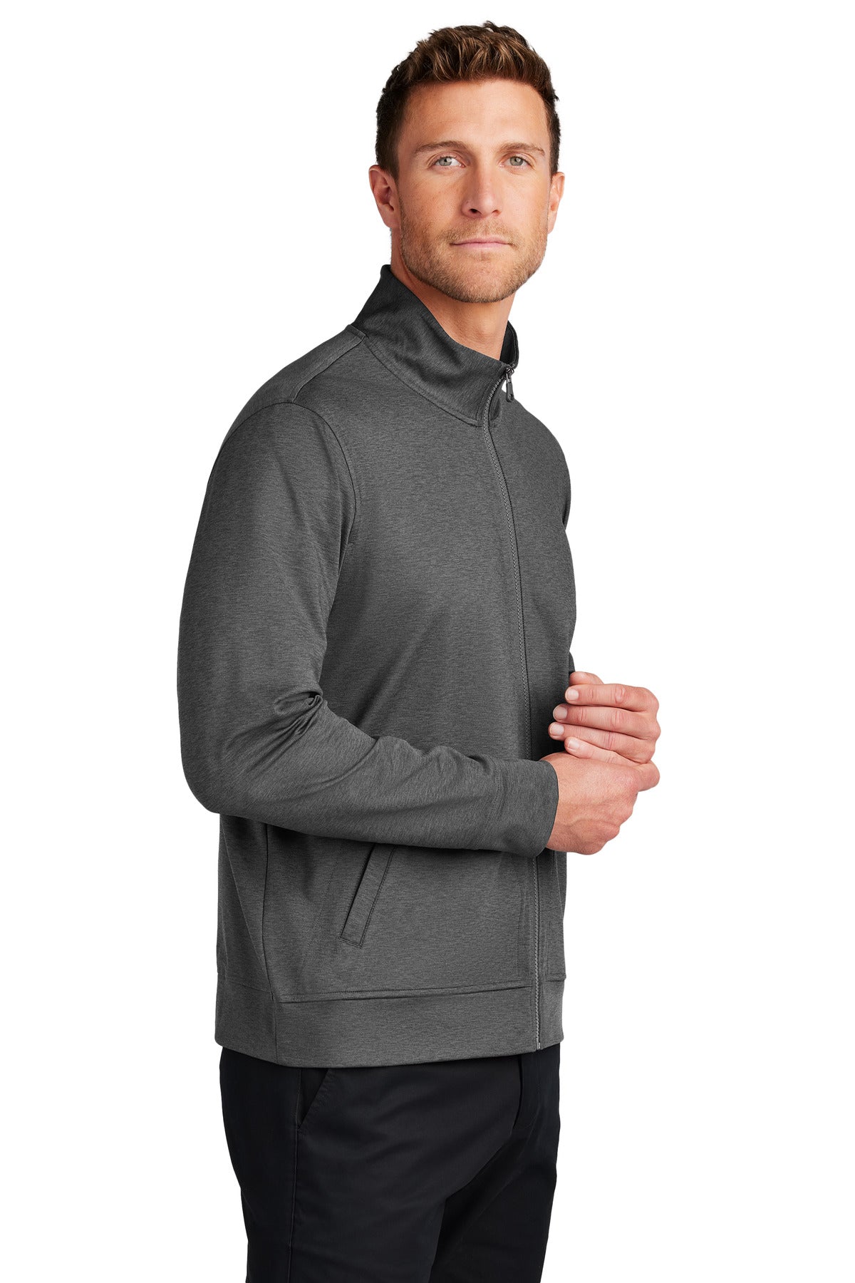 GryStlHthr Port Authority C-FREE Double Knit Full-Zip K881