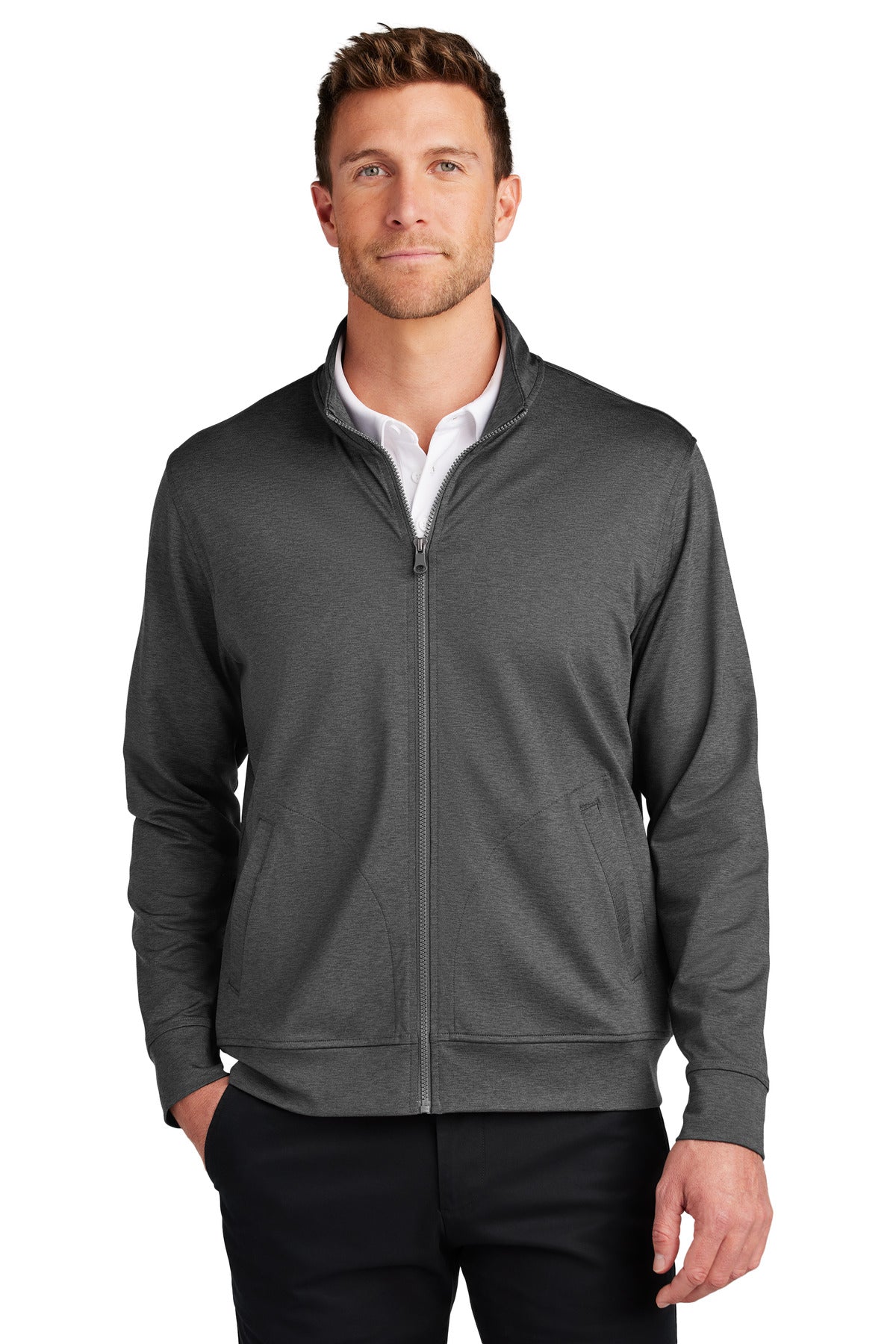 GryStlHthr Port Authority C-FREE Double Knit Full-Zip K881