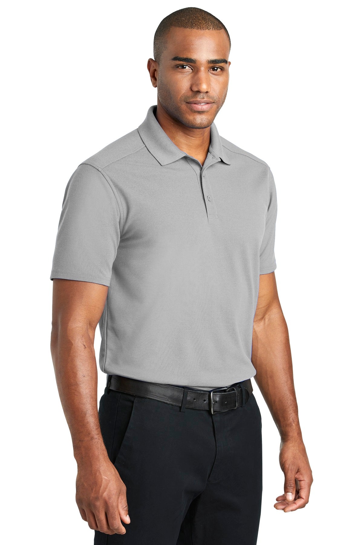 Gusty Grey Port Authority EZPerformance Pique Polo. K600