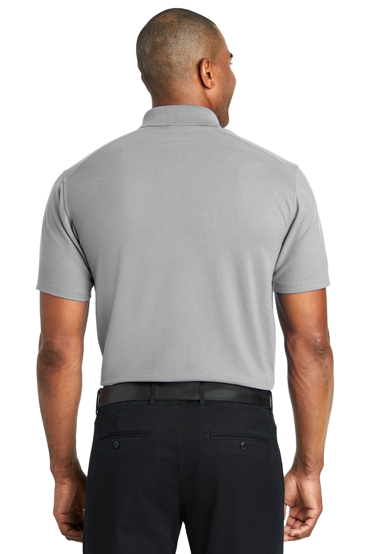 Gusty Grey Port Authority EZPerformance Pique Polo. K600