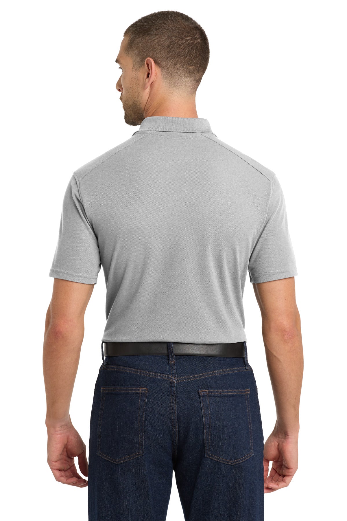 Gusty Grey Port Authority EZPerformance Pique Polo. K600